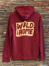 Wild is Home Hoodie Burgundy / Yellow (UNISEX)