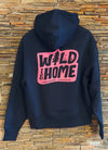 Wild is Home Hoodie Navy / Pink (UNISEX)