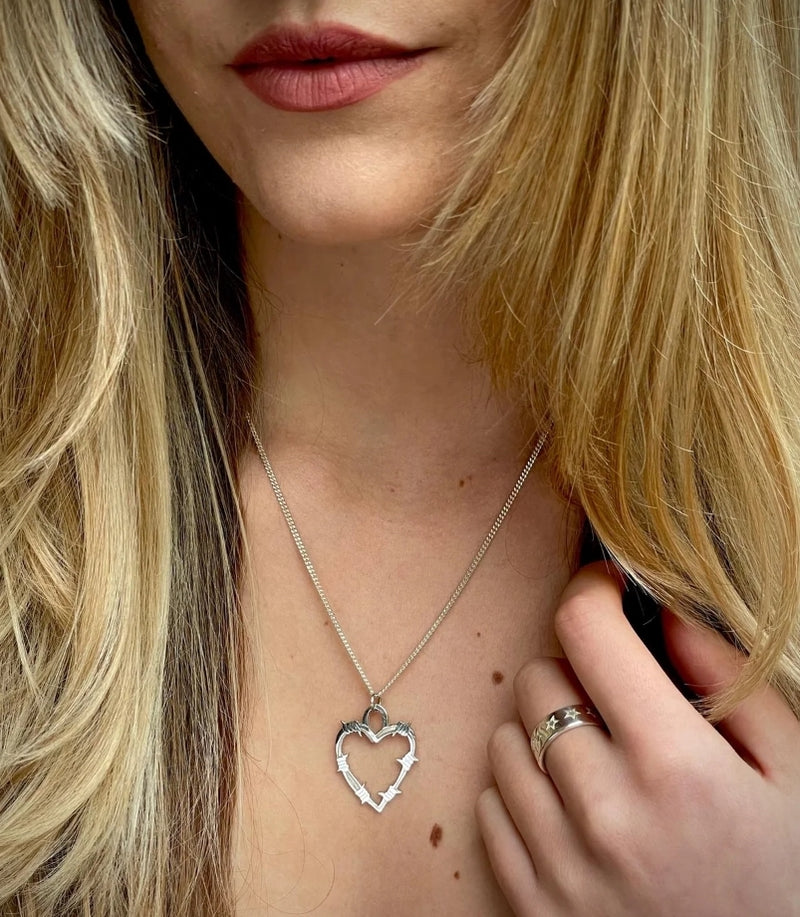 Barbed wire heart