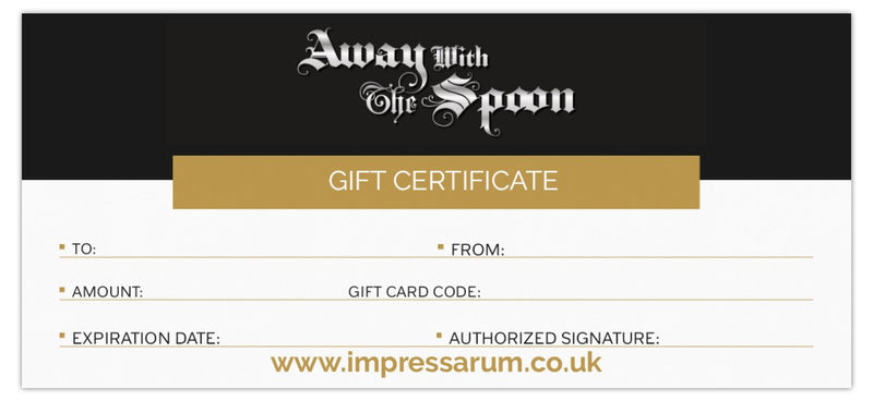 Away With The Spoon Gift Certificate